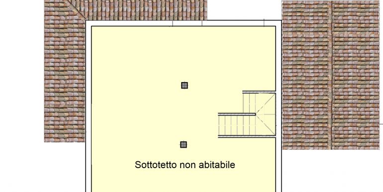 piano sottotetto evidenziato